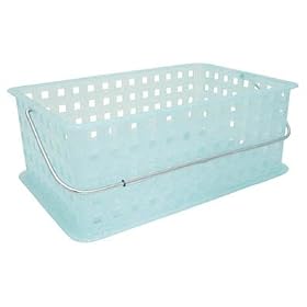 <b>Medium Spa Basket -Plastic -"Water" Color-Set of 2 - (Water)</b>