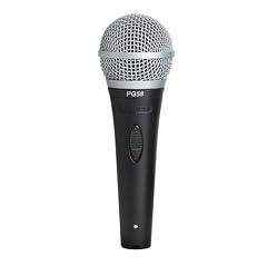Shure PG58 XLR Dynamisches Vocal-Mikrofon mit Kabel, Clip und Zipper Pouch
