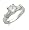 1 Carat Solitaire Baguette Sides CZ Engagement Ring