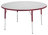 Jonti-Craft 6433JCA003 KYDZ ACTIVITY TABLE - ROUND - 48 INCH DIAMETER, 24 INCH - 31 INCH HT - GRAY/BLUE