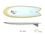 Beluga 5'10" Quad Fin Round Nose Fish Surfboard (Epoxy)