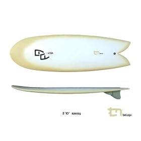 Beluga 5'10 Quad Fin Round Nose Fish Surfboard (Epoxy) by 