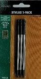 Belkin - Handheld stylus - metallic black (pack of 3 )