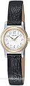 Seiko Women's Black Leather Strap Watch #SXGM10