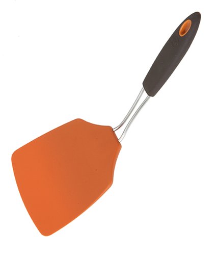 Mario Batali Large Flexible Nylon Turner with Soft-Grip Handle, Persimmon