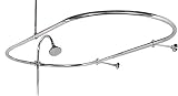 IND-404- 1" OVAL RING- NICKEL FINISH-VINTAGE CLAWFOOT TUB SHOWER ENCLOSURE, BATH OVAL ENCLOSURE, OVAL ROD SHOWERS, WALL SORROUNDS-BRAND NEW!