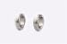 Jewelry : Small Curvy Stainless Steel Hinged Hoop Earrings with Brushed Finish