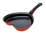 Wanted HY0518 Pfanne Herzform Stahl rot