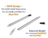 Palm Vx / m500 Stylograph - Ballpoint Pen - Stylus Replacement - 3 in 1 Stylus Upgrade (Metallic Silver)