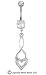 DANGLING TWISTED OUTLINE HEART BELLY RING