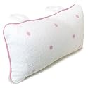Spa Sister Terry Bath Pillow with Embroidered Dots - Pink