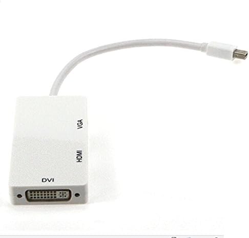 Shenfan 3-In-1 Mini Displayport To Vga Dvi Or Hdmi Converter White