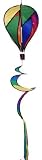 Rainbow Patch Hot Air Balloon Wind Spinner
