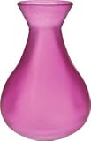 Fuchsia Pink Frosted Glass Vase (bulb design)