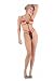 Sexy string teddy with marabou butterfly applique and adjustable crisscross back straps.