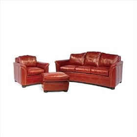 Classic Leather 6018 Series Foxcroft 3 pc. Leather Living Room Set