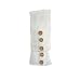 Ivory White Rib Knit Stretchy Leg Warmers W/Button Trim