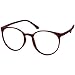 LifeArt Plastic Blue Light Blocking Glasses,Oval Computer Reading Glasses,Transparent Lens,Reduce Headaches&Eyestrain,Stylish for Women (No Magnification)