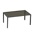 Ambientehome 63705 Tisch Nairobi inkl. Glasplatte ca. 150 x 90 x 75 cm, Polyrattan, schwarz