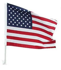 USA US Car Motorcycle Flag with Pole FREE SHIPPING