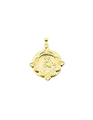 31.00x31.00 mm St. Anthony Medal in 14K Yellow Gold