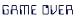 Game Over - Video Games - Decal / Sticker - Size: 8.8 x 1.2 inches - Color: Blue