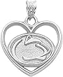 Sterling Silver Penn State University Heart Charm New