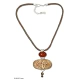 Chalcedony and quartz necklace, 'Sierra Tree of Life' 21.5" L