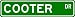 COOTER Street Sign ~ Personalized Family Lastname Sign ~ Gameroom, Basement, Garage Sign **