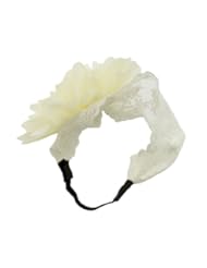 Baby Product: Flower Toddlers Infant Baby Girl Princess Headband?Hair Band Headwear accessories Crochet Lace princess pattern Size S Yellow - Bonamart