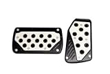 Black Rim White Inner Plates 2pc Automatic (AAA) Racing Pedals