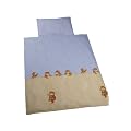 Kindertraum 520304030530 - Kinderbettw�sche Mauerb�r/Sterne, 40 x 60 + 100 x 135 cm, blau/gelb