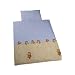 Kindertraum 520304030530 - Kinderbettw�sche Mauerb�r/Sterne, 40 x 60 + 100 x 135 cm, blau/gelb