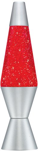 Lava Lite 2132 14.5-inch/20 oz. Stardust Glitter Lamp, Red