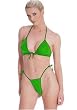 Opaque Bikini Tie Top and Thong Set