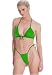Opaque Bikini Tie Top and Thong Set