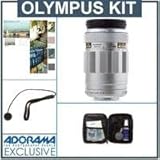 Olympus M.Zuiko Digital ED 75-300mm f/4.8-6.7 Camera Lens - Silver - Bundle ....
