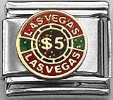 Clearly Charming Las Vegas $5 Chip Italian Charm