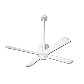 Modern Fan Ceiling Fans Flute Model FLUGW in Gloss White . Damp rated indoor outdoor fan. by Modern Fan Co
