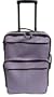 Piel Leather 22" Wheeled Traveler - Leather - Pastel Purple, Chocolate - Pastel Purple/Chocolate