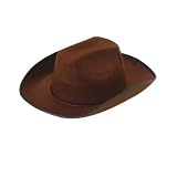Adult Brown Country Cowboy or Cowgirl Stetson Felt Costume Hat by Block Buster Costumes