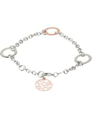 Rose Gold Plate Sterling Silver Fashion Bracelet Sterling Silver 08.00 Inch Brc639