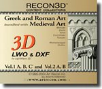 RECON3D Vol.1 & 2 Bundle: Greek, Roman, Medieval Art, 3D Content Collection (LWO , DXF Formats for Lightwave 3D)