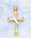 Small 14kt Two-Tone Gold Cross