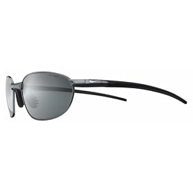 Nike Revolve Sunglasses, EV0278-014, Shiny Gunmetal Frame/ Grey Lenses/ Silver Flash