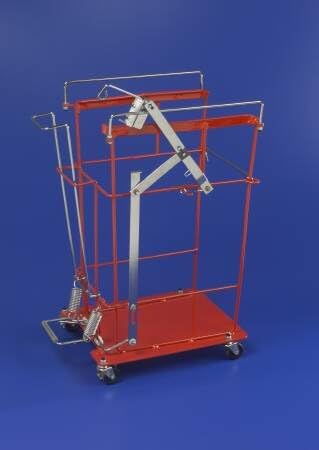 Mckeesson Sharps Cart SharpsCart  Metal 15-1/4 X 22-3/4 X 31 Inch 1 Shelf Red