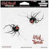 BLACK WIDOW SPIDER 5.75 X 6 - Lethal Threat Decals -