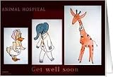 Animal hospital get well soon Card