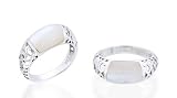 White Mother of Pearl Ring Sterling Silver