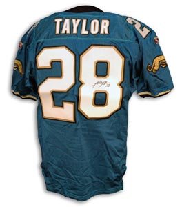 Fred Taylor Signed Jacksonville Jaguars Authentic NFL Wilson Teal Jersey